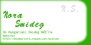 nora smideg business card